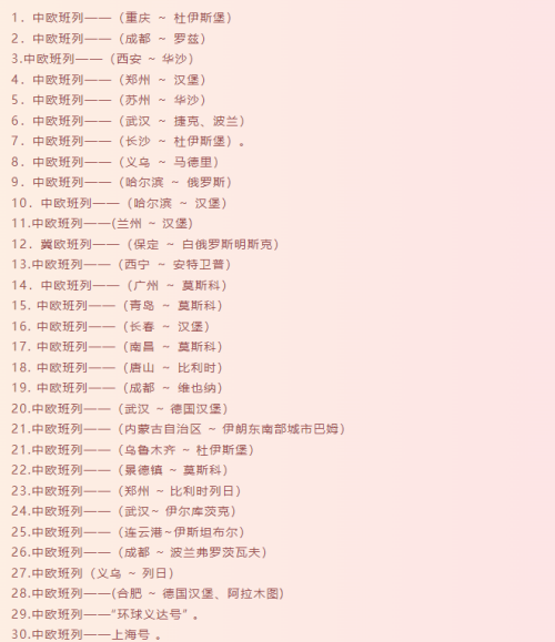 中欧班列有哪些路线？有什么运输注意事项？